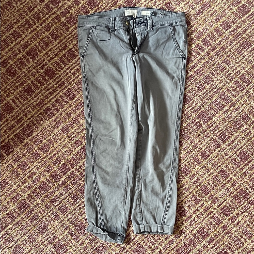 Anthropologie Gray Straight Leg Pants
